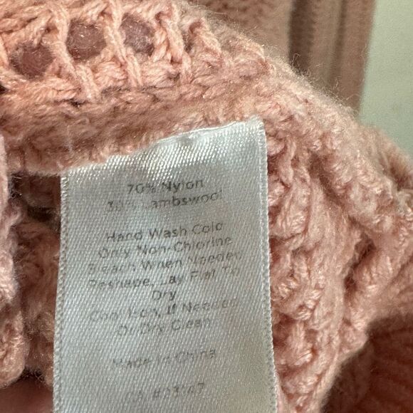 Talbot’s soft nylon wool blend boat neck curved hem sweater soft pink size XL - Picture 6 of 7